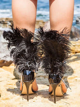 Bailey Feather Gladiator Thin Heel